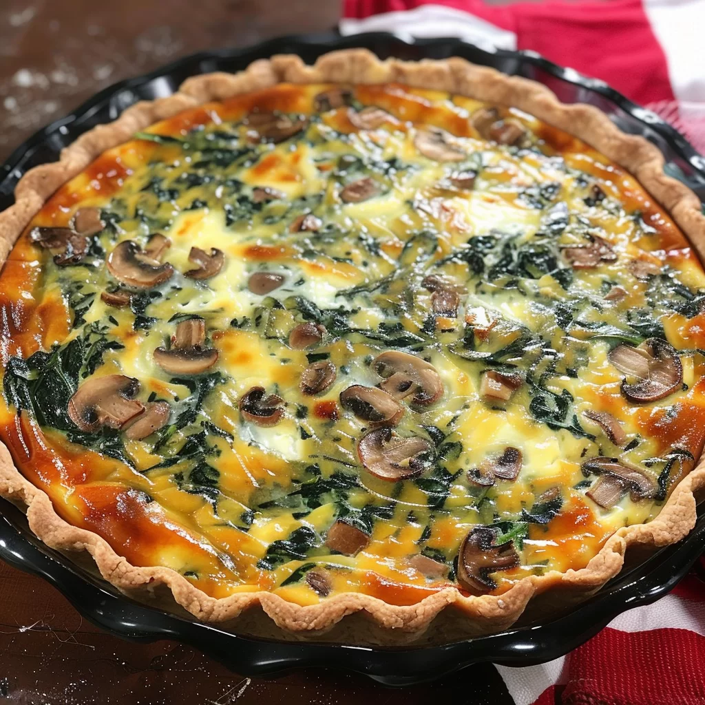 Spinach and Mushroom Quiche d09a2775 90e7 423d be8a 8344f91b7e73 Chicken Recipes, Recipes