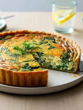 WW Spinach and Cheddar Quiche