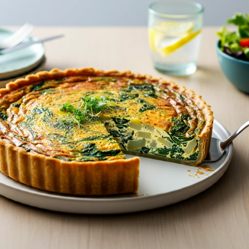 WW Spinach and Cheddar Quiche