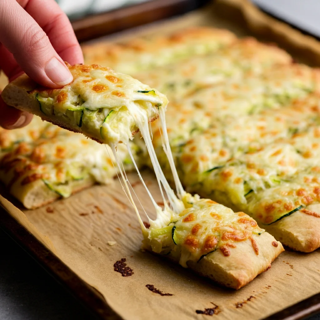 Keto Cheesy Zucchini Breadsticks are a low-carb, cheesy delight made with grated zucchini and a blend of mozzarella and Parmesan.