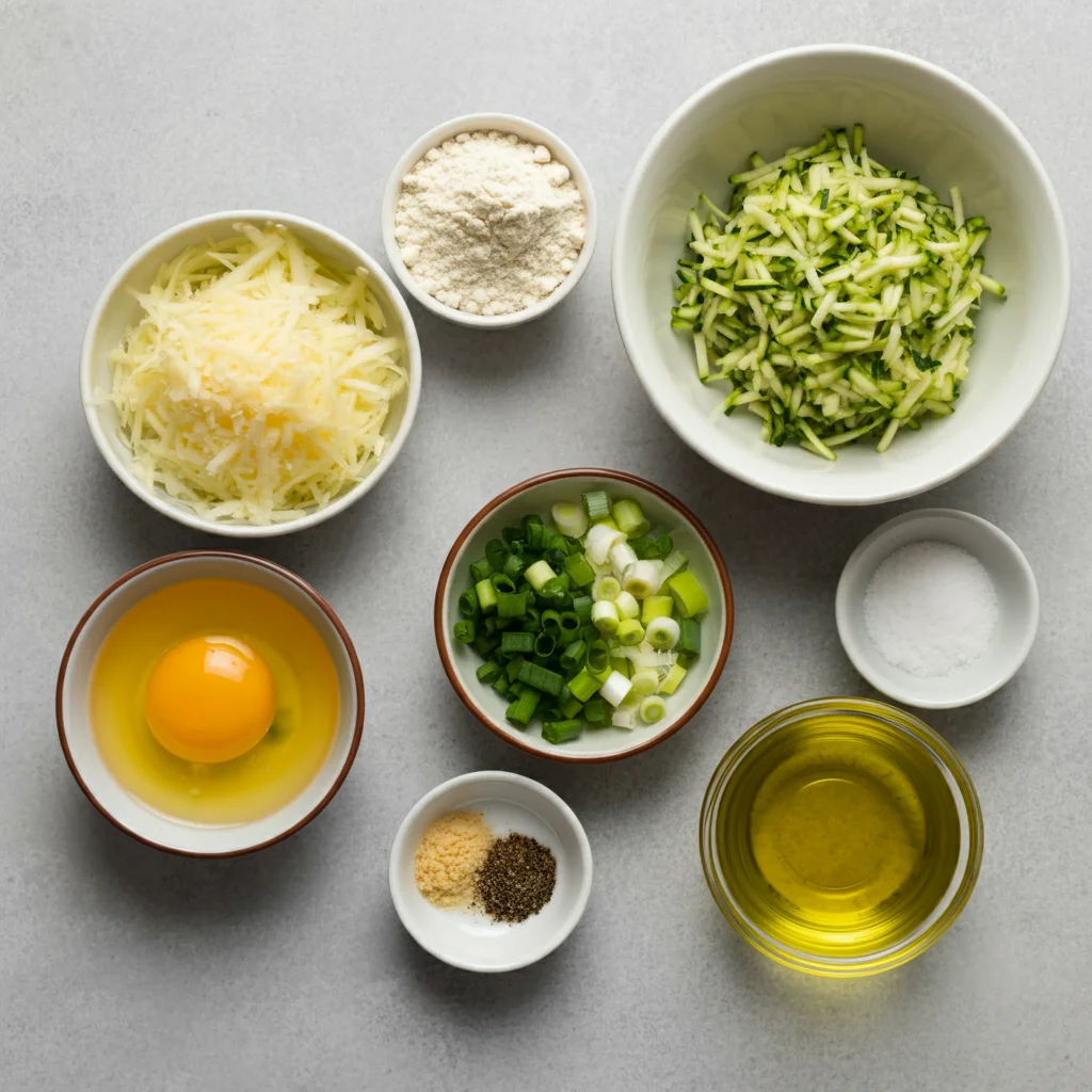 Golden, crispy keto zucchini fritters served with a selection of creamy, low-carb dips including garlic aioli, avocado lime, and tahini lemon, providing a savory and healthy option for anyone on a ketogenic diet.