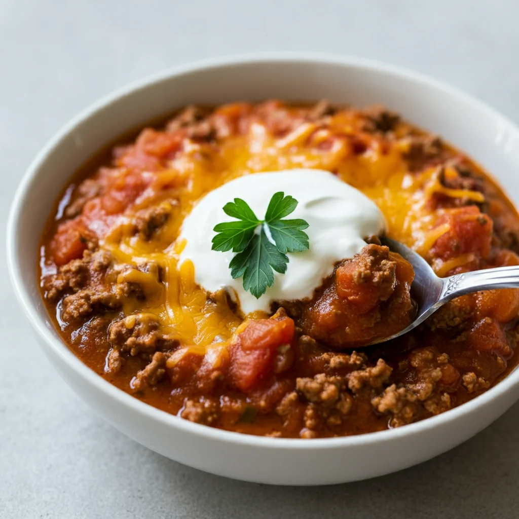 Keto Pumpkin Chili ingredients laid out in separate bowls, featuring ground beef, bell peppers, pumpkin puree, diced tomatoes, and spices.