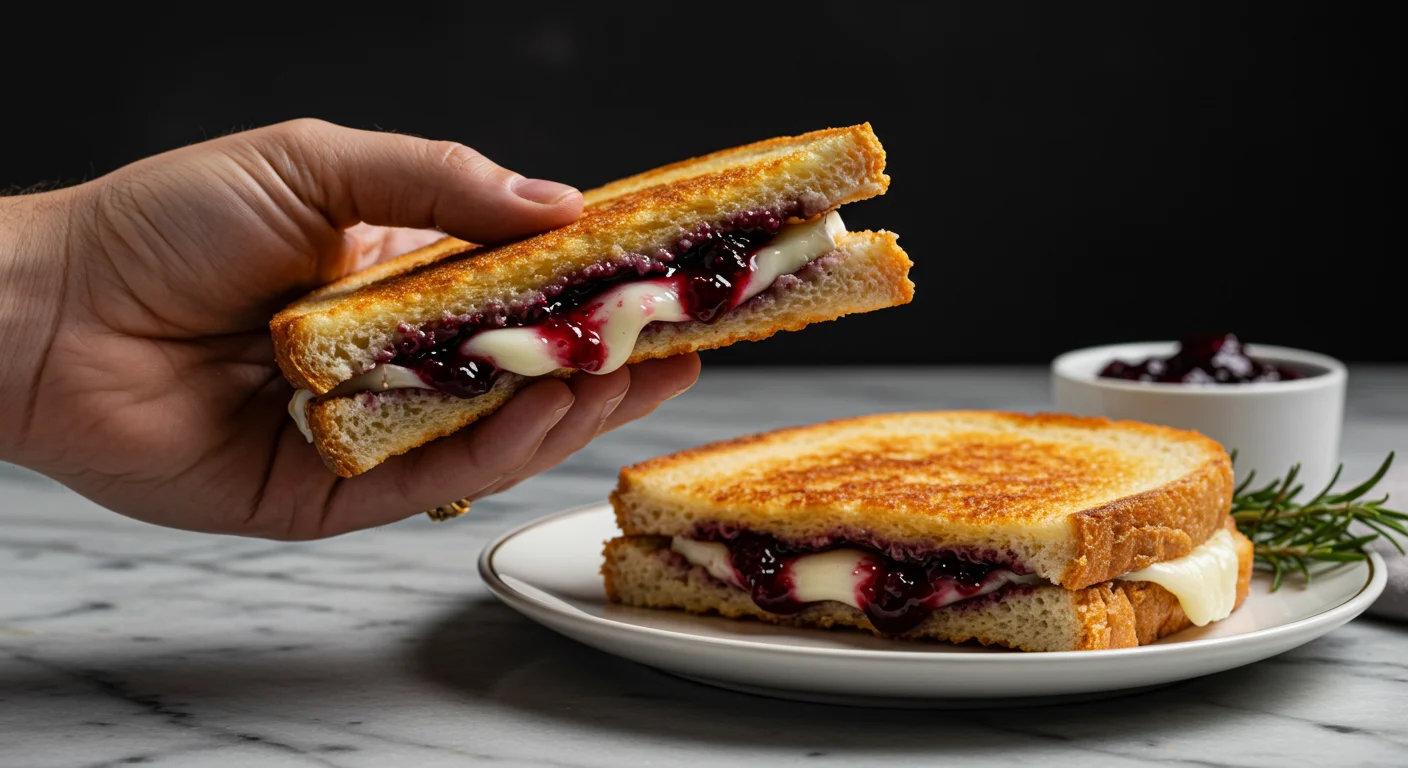 High-Protein Brie & Blackberry Jam Grilled Cheese