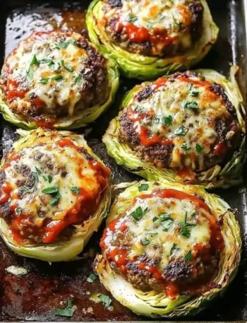 Oven Baked Cabbage Burger 2 High Protein Recipe, Recipe