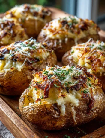 French Onion and Mushroom Stuffed Baked Potatoe4.png Blog, Carnivore Recipes, Healthy High-Protein Brownies (Fudgy, Gooey, 205 Calories Each), High Protein Recipe, Keto Recipes, Low-Carb, Recipe, Success Stories, WW Recipes