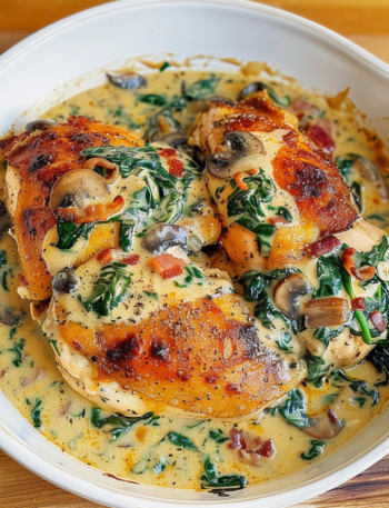 onderhoudender Smothered Chicken with Creamed Spinach Bacon Mus a1aa49bc 017a 43e9 80fa 9f697f8570ea Keto Recipes, Recipe