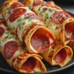 Low-Carb Pizza Roll-Ups with Pepperoni and Mozzarella