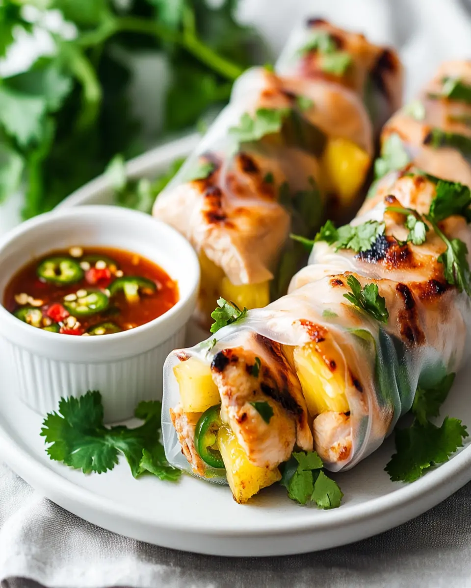 image 77 High Protein Diet, High Protein Recipe, WW Diet, WW Recipes WW-Friendly Pineapple Jalapeño Chicken Wrap Rolls
