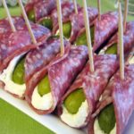 Salami Cream Cheese Pickles