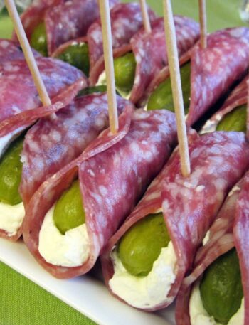 Salami Cream Cheese Pickles