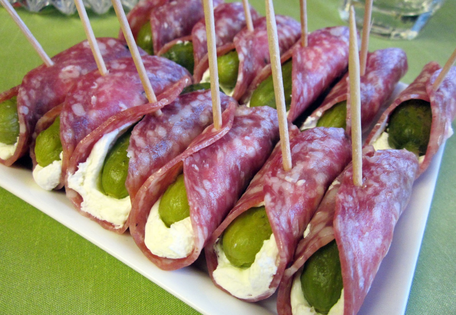 Salami Cream Cheese Pickles
