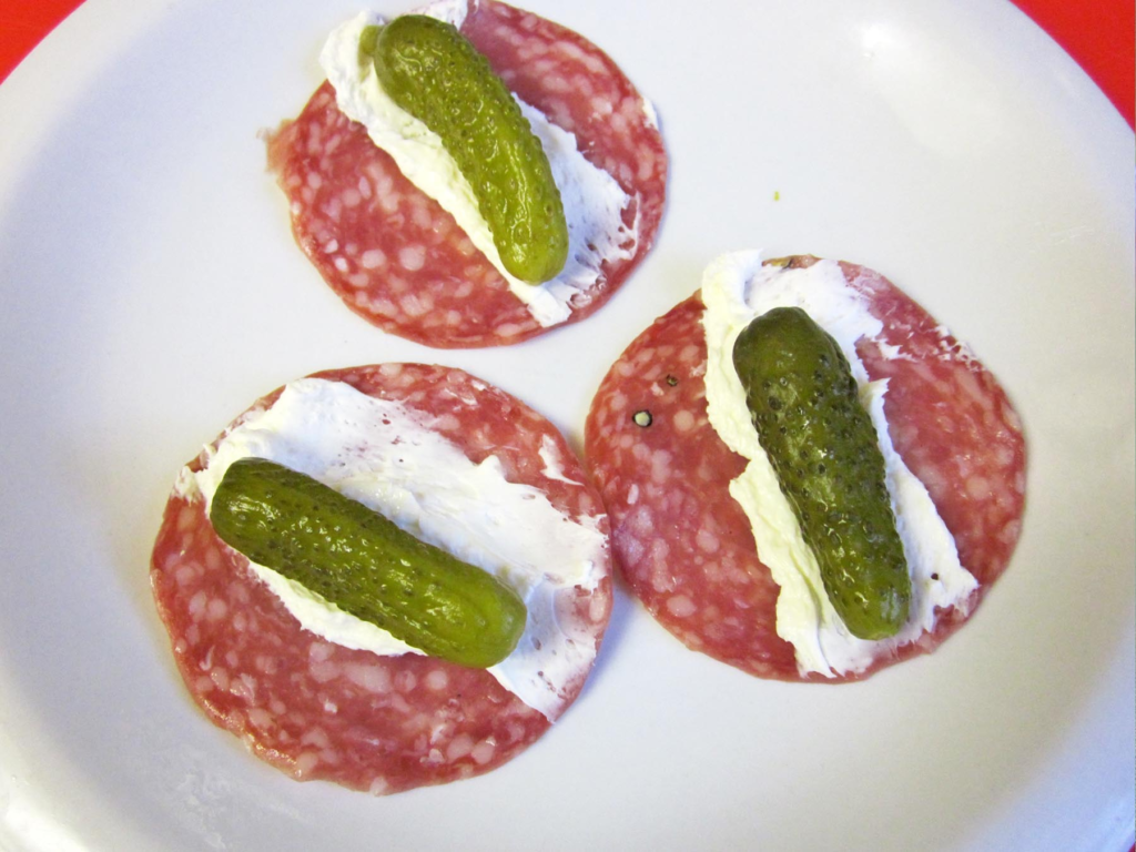 image 168 Low-Carb, Recipe Low Carb Salami Cream Cheese Pickles