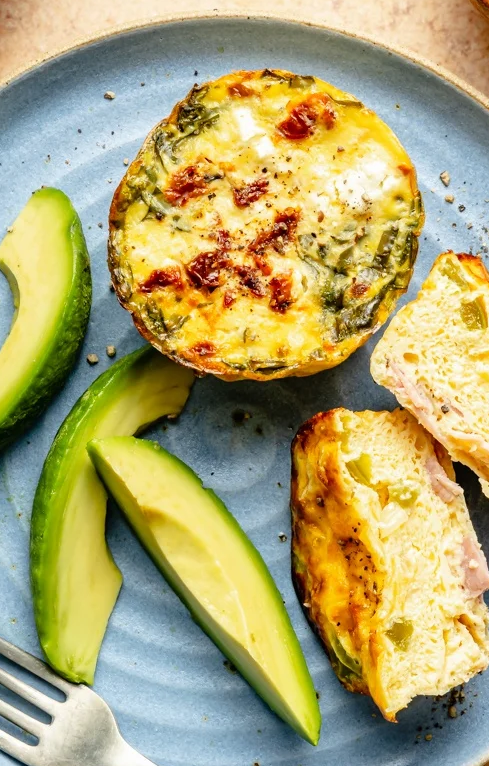 WW-Friendly Chicken Zucchini Feta Egg Bites