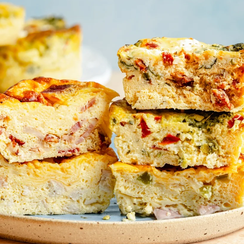 WW-Friendly Chicken Zucchini Feta Egg Bites