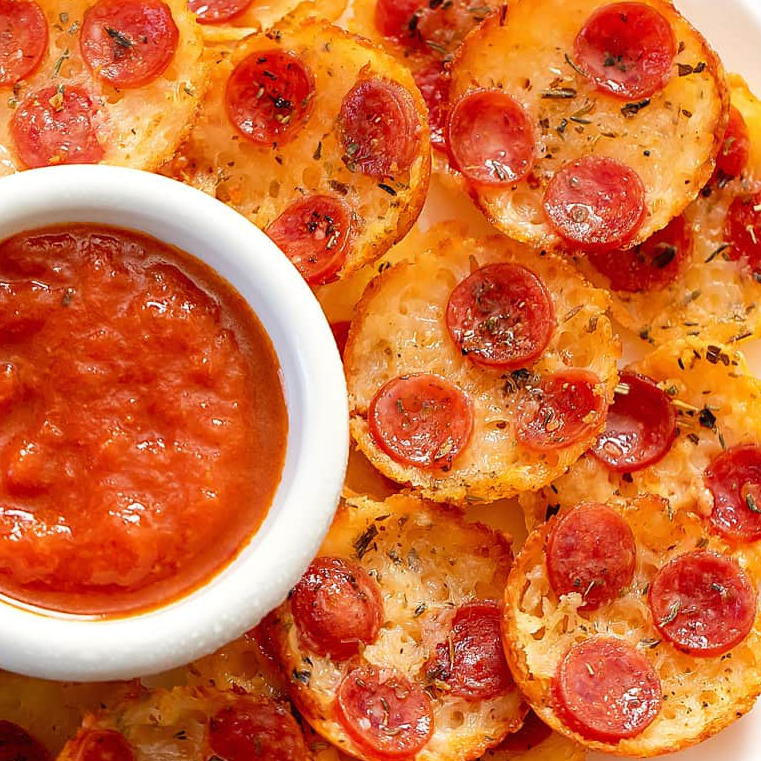 High-Protein 2-Ingredient Pizza Chips