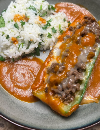 high-protein calabacitas rellenas