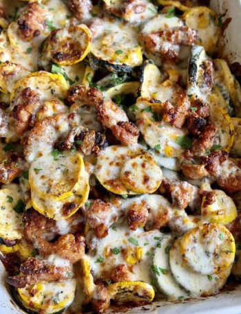 High-Protein Chicken Zucchini Corn Bake