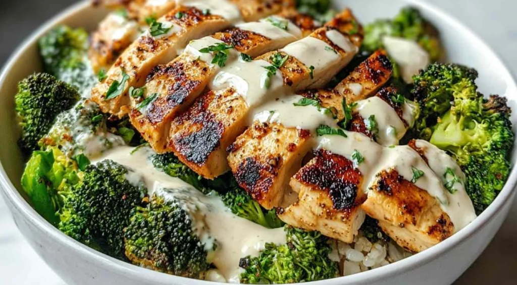 High-Protein Grilled Chicken & Broccoli Bowl