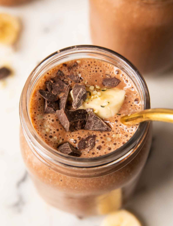 High Protein Chocolate Banana Smoothie