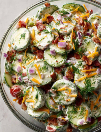 Low Carb Cucumber Ranch Salad