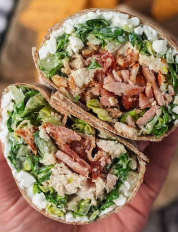 High-Protein Chicken Caesar Wrap